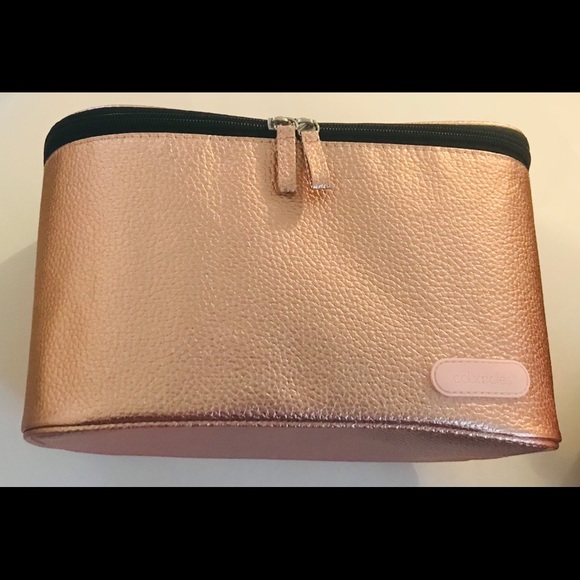 Caboodles Bags New Gold Caboodles Bag With Handle Makeup Bag Poshmark